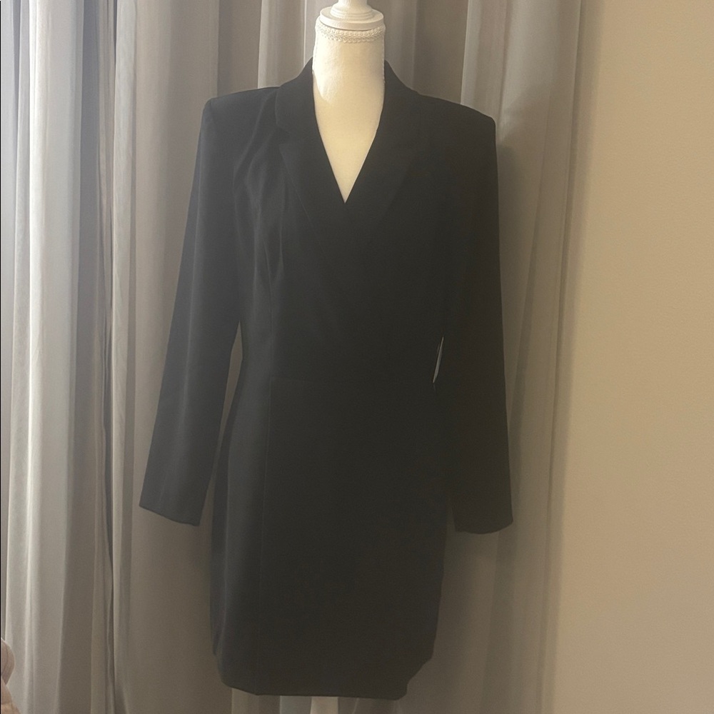 Express Elegant Black Long Sleeve Dress, Size M, NWT